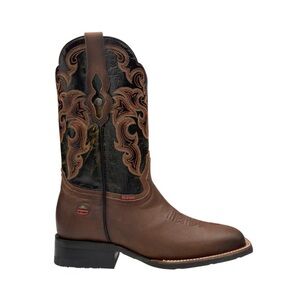 Rio Grande Men's Mexicali Western Boots Wide Square Toe Size-7.5